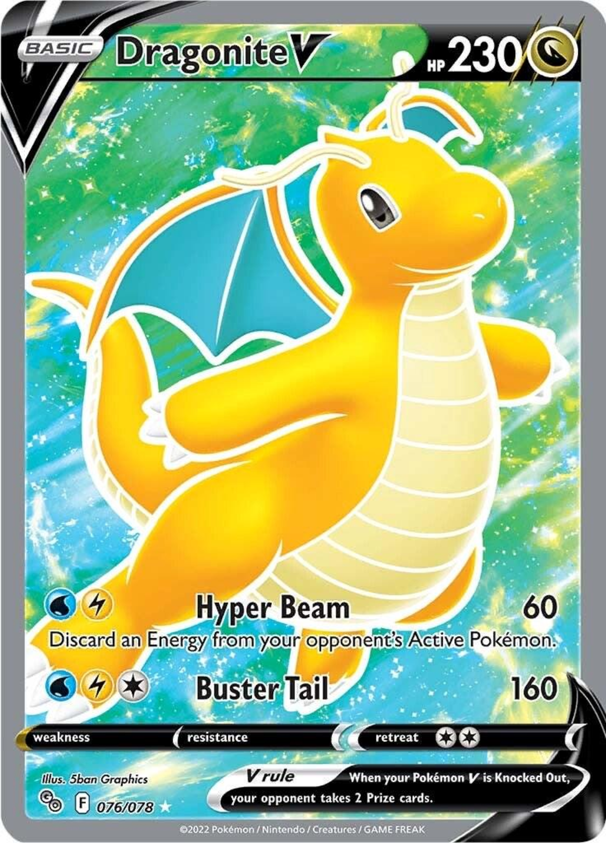 Dragonite V #76 PSA6